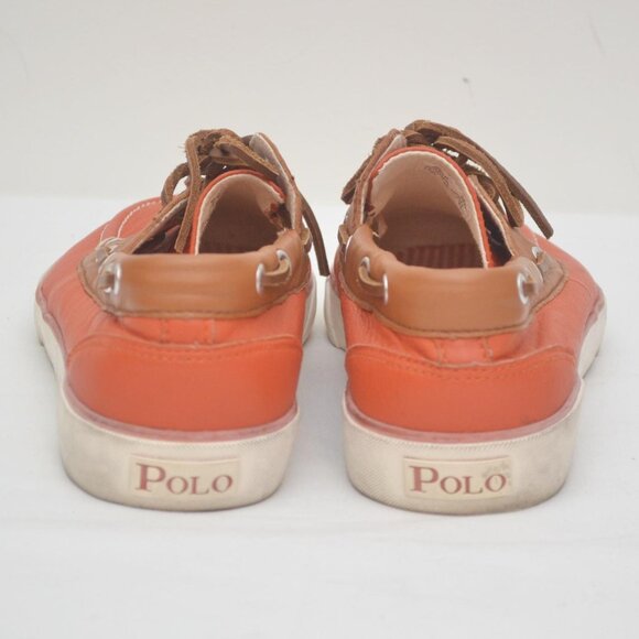 Polo Ralph Lauren Men\'s Leather Boat Shoes Pre Owned Size 9.5D